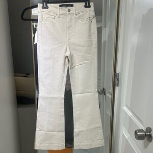 Veronica Beard Cream Flare Jeans